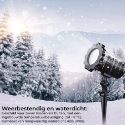 Trend24 Kerstlasers^ - Kerst Projector Met Figuren - Kerstlasers - Led Laser Projector Met Sneeuwvlokken - Kerstprojector - Sneeuw Projector - Kerstverlichting Voor Binnen En Buiten - Inclusief Afstandsbediening