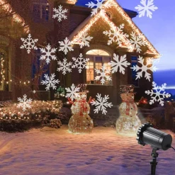 Trend24 Kerstlasers^ - Kerst Projector Met Figuren - Kerstlasers - Led Laser Projector Met Sneeuwvlokken - Kerstprojector - Sneeuw Projector - Kerstverlichting Voor Binnen En Buiten - Inclusief Afstandsbediening