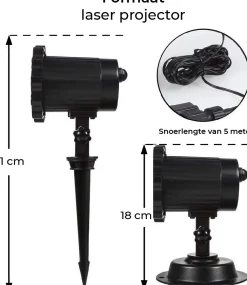 Trend24 Kerstlasers^ - Kerst Projector Met Figuren - Kerstlasers - Led Laser Projector Met Sneeuwvlokken - Kerstprojector - Sneeuw Projector - Kerstverlichting Voor Binnen En Buiten - Inclusief Afstandsbediening
