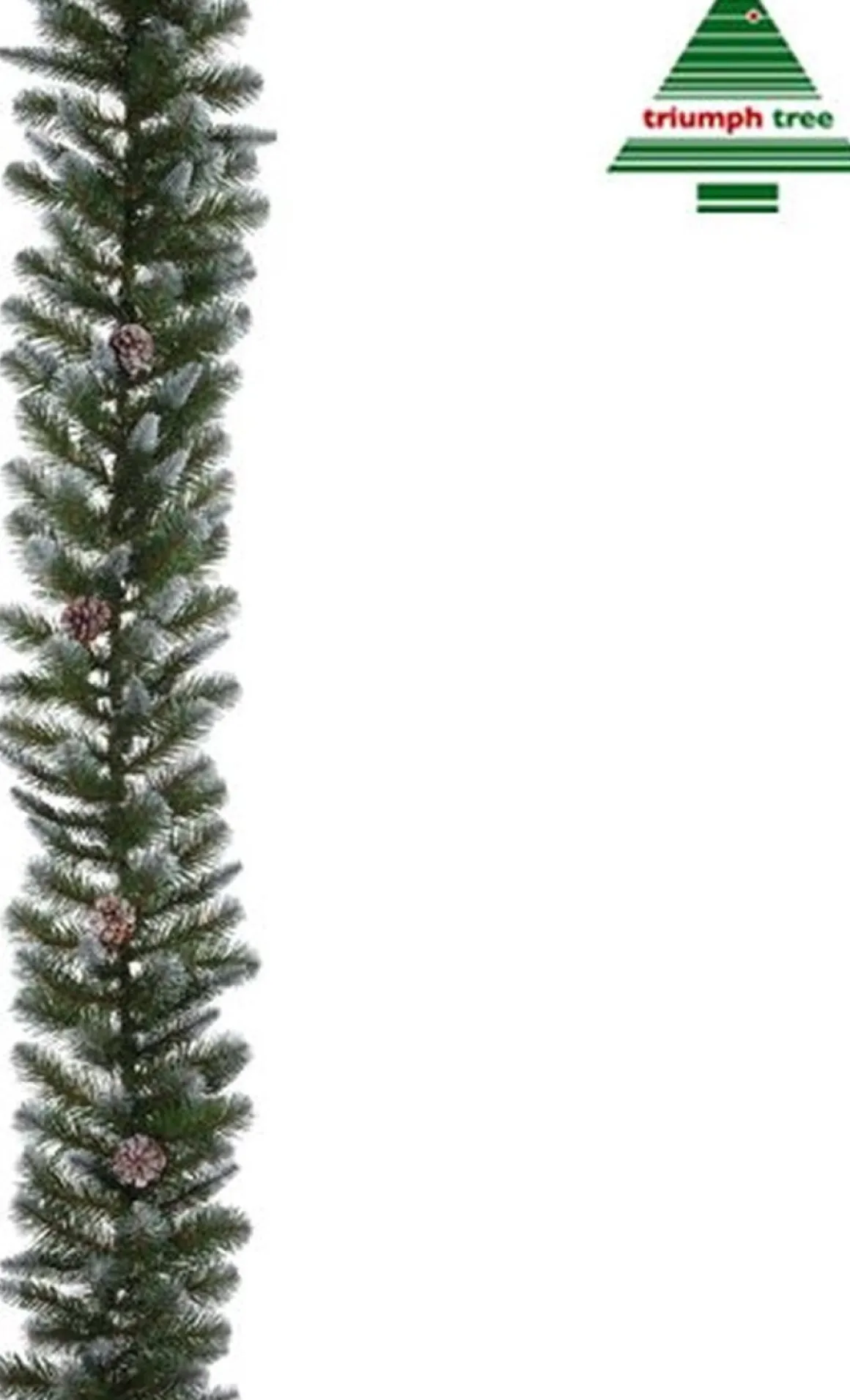 Triumph Tree - Empress Guirlande Groen Frosted Tips 210 - L270Xd33Cm - Kerstbomen Online