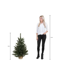 Triumph Tree Kunstkerstbomen^ Empress Kunstkerstboom In Jute - H90 X O71 Cm - Frosted Green