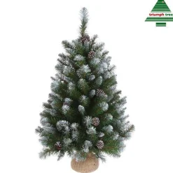Triumph Tree Kunstkerstbomen^ Empress Kunstkerstboom In Jute - H90 X O71 Cm - Frosted Green