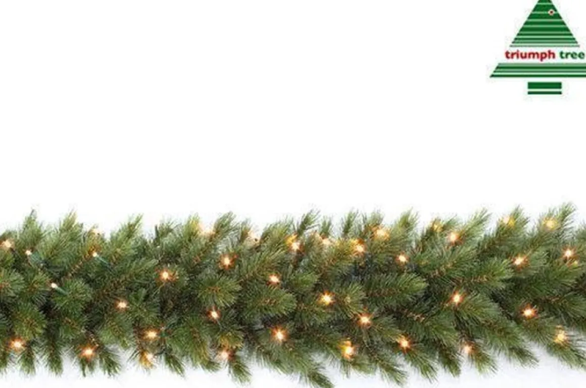 Triumph Tree Forest Frosted Guirlande Met Led Verlichting - L270 Cm - Groen Store