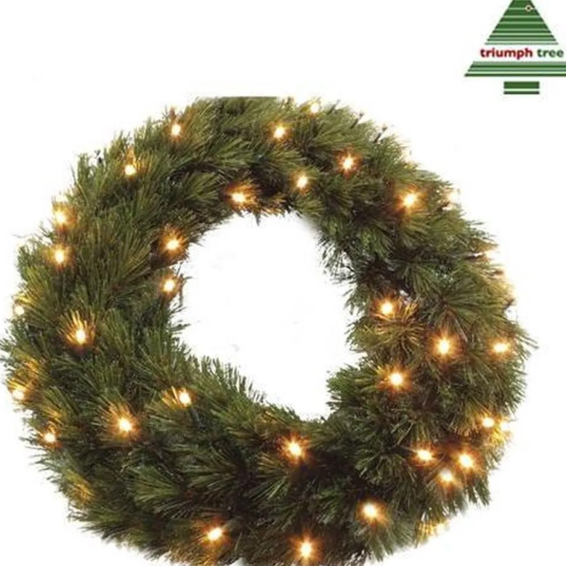 Triumph Tree Forest Frosted Kerstkrans Met Led Verlichting - O45 Cm - Groen Cheap