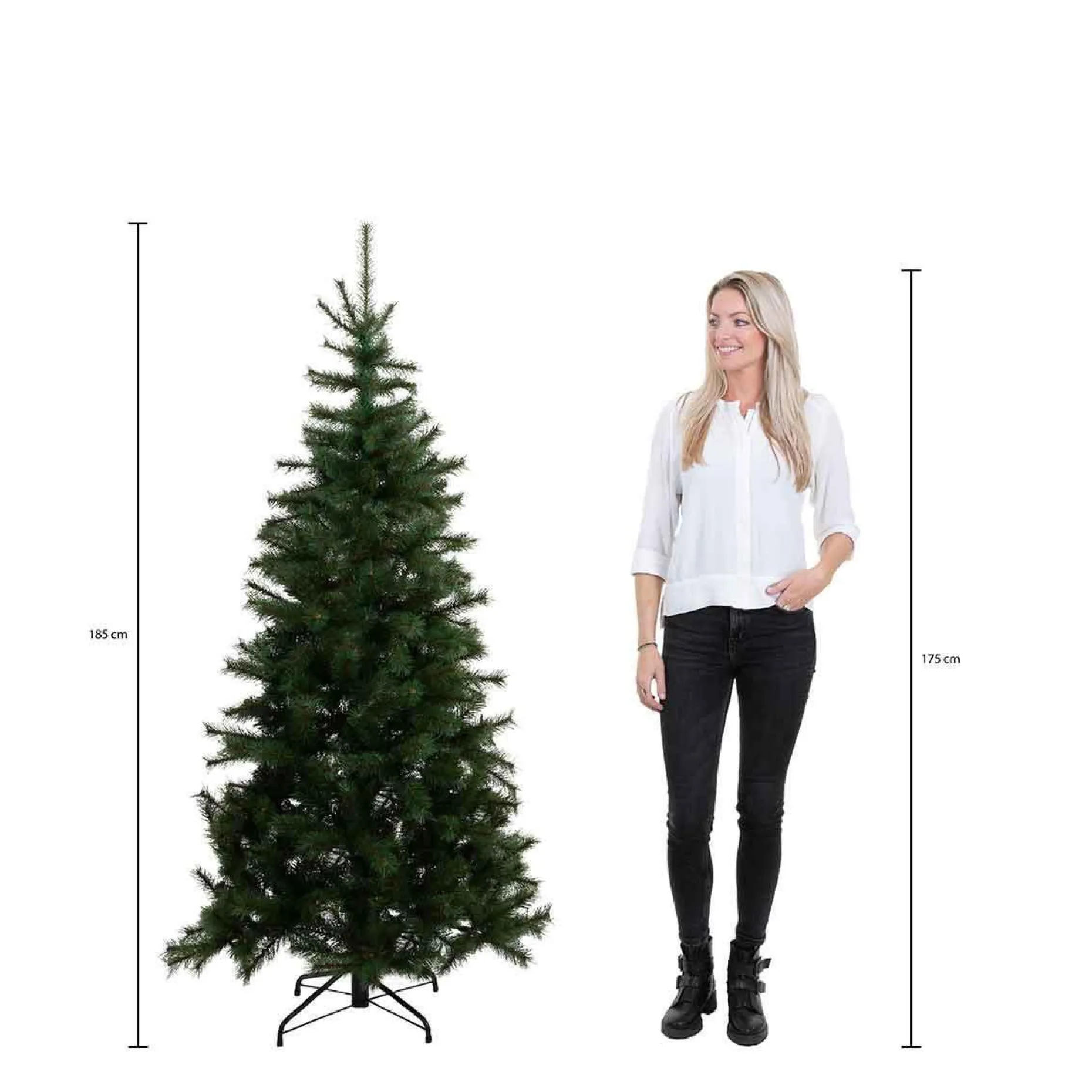 Triumph Tree Kunstkerstbomen^ Forest Frosted Slim Kunstkerstboom - H185Cm - Blauw