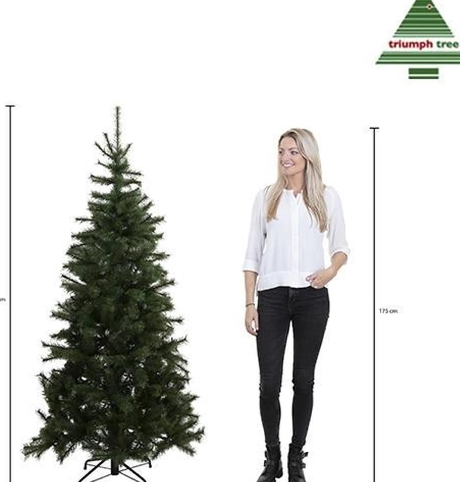 Triumph Tree Kunstkerstbomen^ Forrester Kunstkerstboom - H185 X O109 Cm - Groen