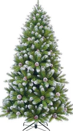 Triumph Tree Kunstkerstbomen^ Kunstkerstboom Empress Spruce Met Dennenappels Maat In Cm: 120 X 76 Besneeuwd - Besneeuwd