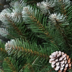 Triumph Tree Kunstkerstbomen^ Kunstkerstboom Empress Spruce Met Dennenappels Maat In Cm: 120 X 76 Besneeuwd - Besneeuwd