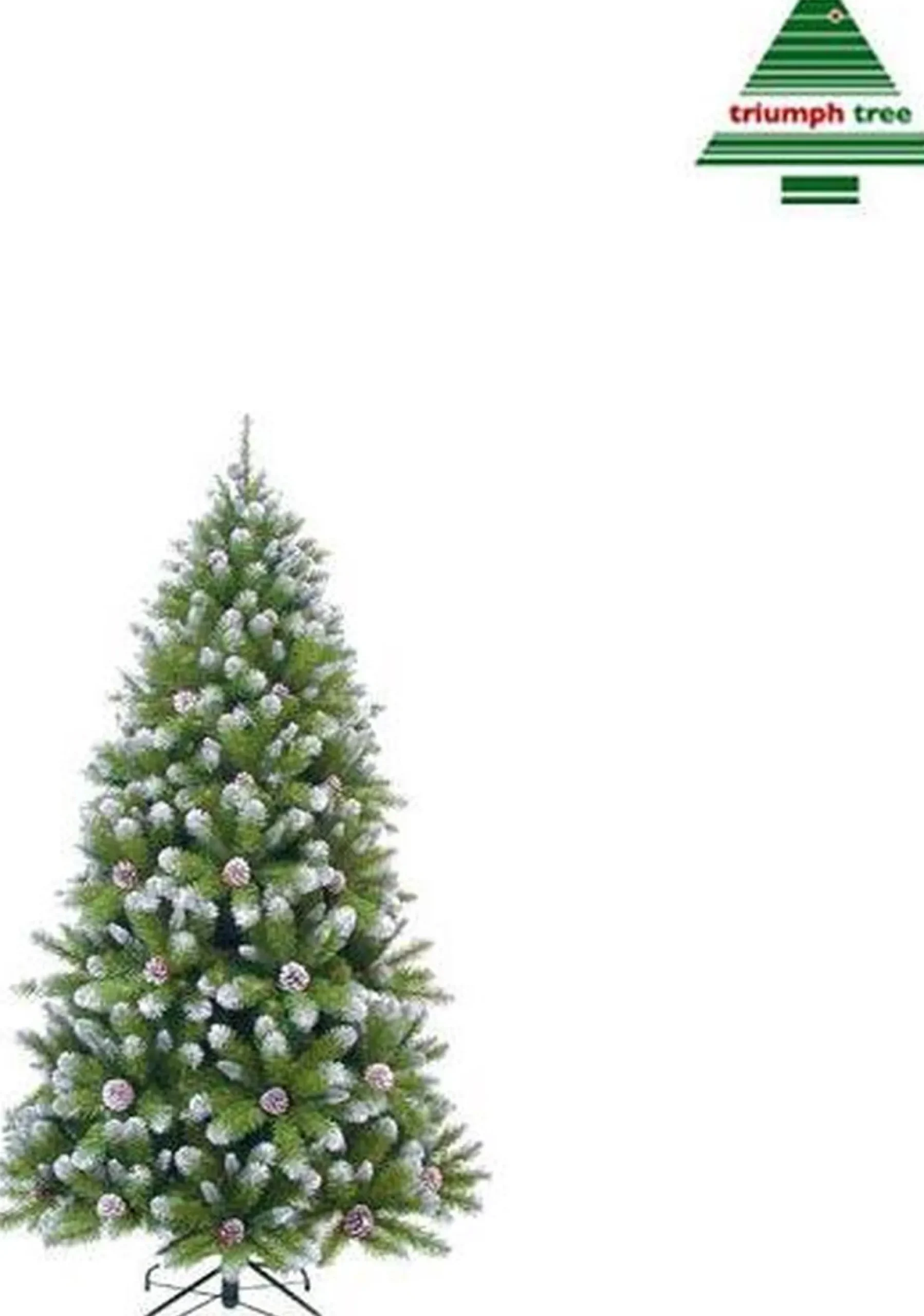 Triumph Tree Kunstkerstbomen^ Kunstkerstboom Empress Spruce Met Dennenappels Maat In Cm: 120 X 76 Besneeuwd - Besneeuwd