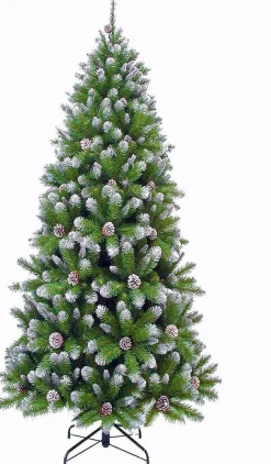 Triumph Tree Kunstkerstbomen^ Kunstkerstboom Empress Spruce Met Dennenappels Maat In Cm: 120 X 76 Besneeuwd - Besneeuwd
