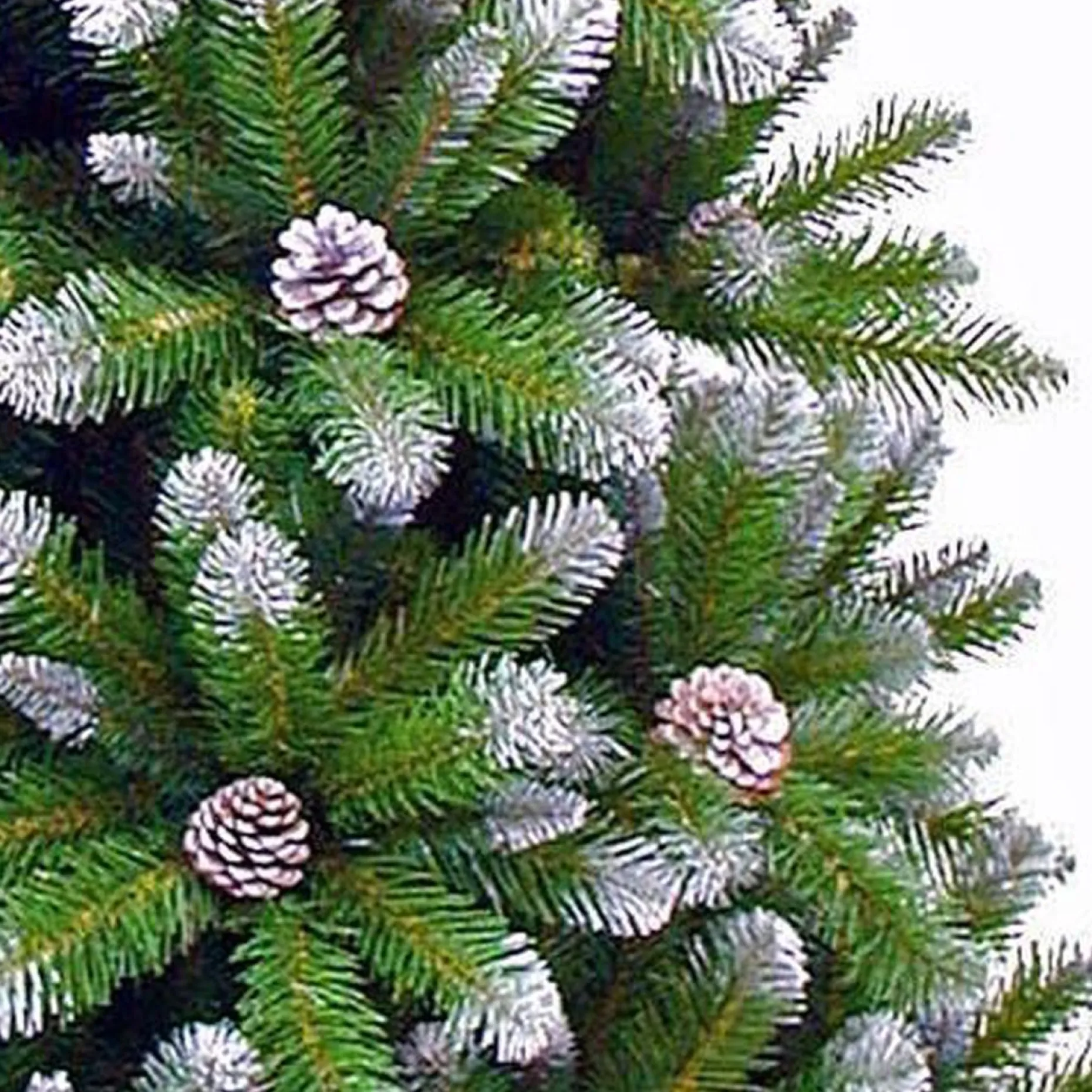 Triumph Tree Kunstkerstbomen^ Kunstkerstboom Empress Spruce Met Dennenappels Maat In Cm: 120 X 76 Besneeuwd - Besneeuwd