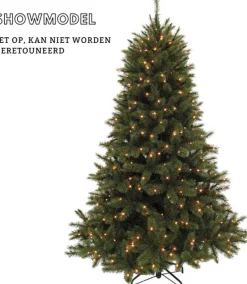 Triumph Tree Kunstkerstbomen^ Kunstkerstboom Forest Frosted Pine - 215 X 140 Cm - 304 Led Warm Wit - Donkergroen