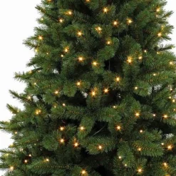 Triumph Tree Kunstkerstbomen^ Kunstkerstboom Forest Frosted Pine - 215 X 140 Cm - 304 Led Warm Wit - Donkergroen