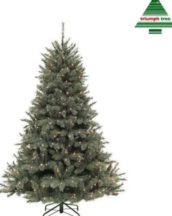 Triumph Tree Kunstkerstbomen^ Led Forest Frosted Kunstkerstboom - 215 X 140 - Newgrowth Blue - 304 Lampjes Warmwit Led