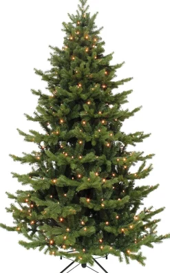 Triumph Tree Kunstkerstbomen^ Sherwood Deluxe Kunstkerstboom Met Led Verlichting - H120 X O94 Cm - Groen