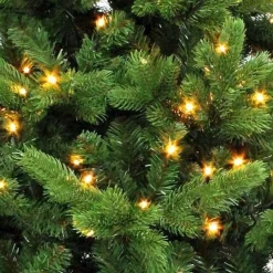 Triumph Tree Kunstkerstbomen^ Sherwood Deluxe Kunstkerstboom Met Led Verlichting - H120 X O94 Cm - Groen