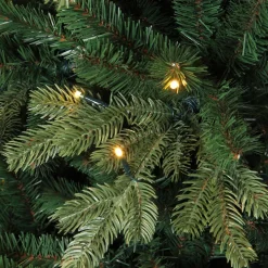 Triumph Tree Kunstkerstbomen^ Sherwood Deluxe Kunstkerstboom Met Led Verlichting - H120 X O94 Cm - Groen