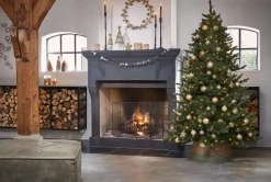 Triumph Tree Kunstkerstbomen^ Sherwood Deluxe Kunstkerstboom Met Led Verlichting - H120 X O94 Cm - Groen