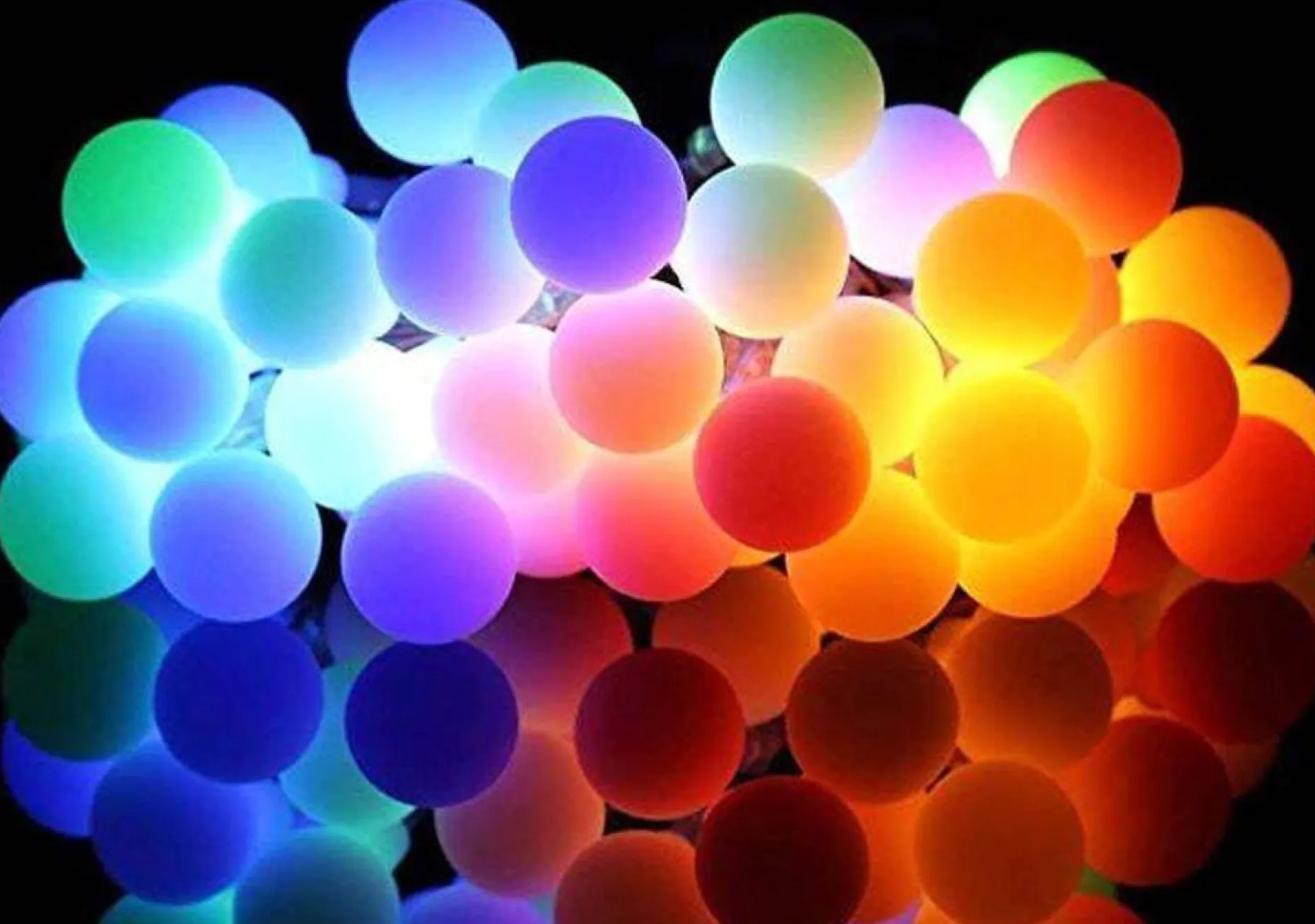 iso trade Lichtslangen^Tuinverlichting - Lichtslinger - Op Zonne- Energie - 6.70M - Multi Kleur - O2Cm - 50 Solar Color Led - Met 8 Standen - Ip65