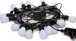 Vellight Lichtslangen^Tuya Led - 15 M - 15 Witte Lampen - Zwarte Draad - Smart