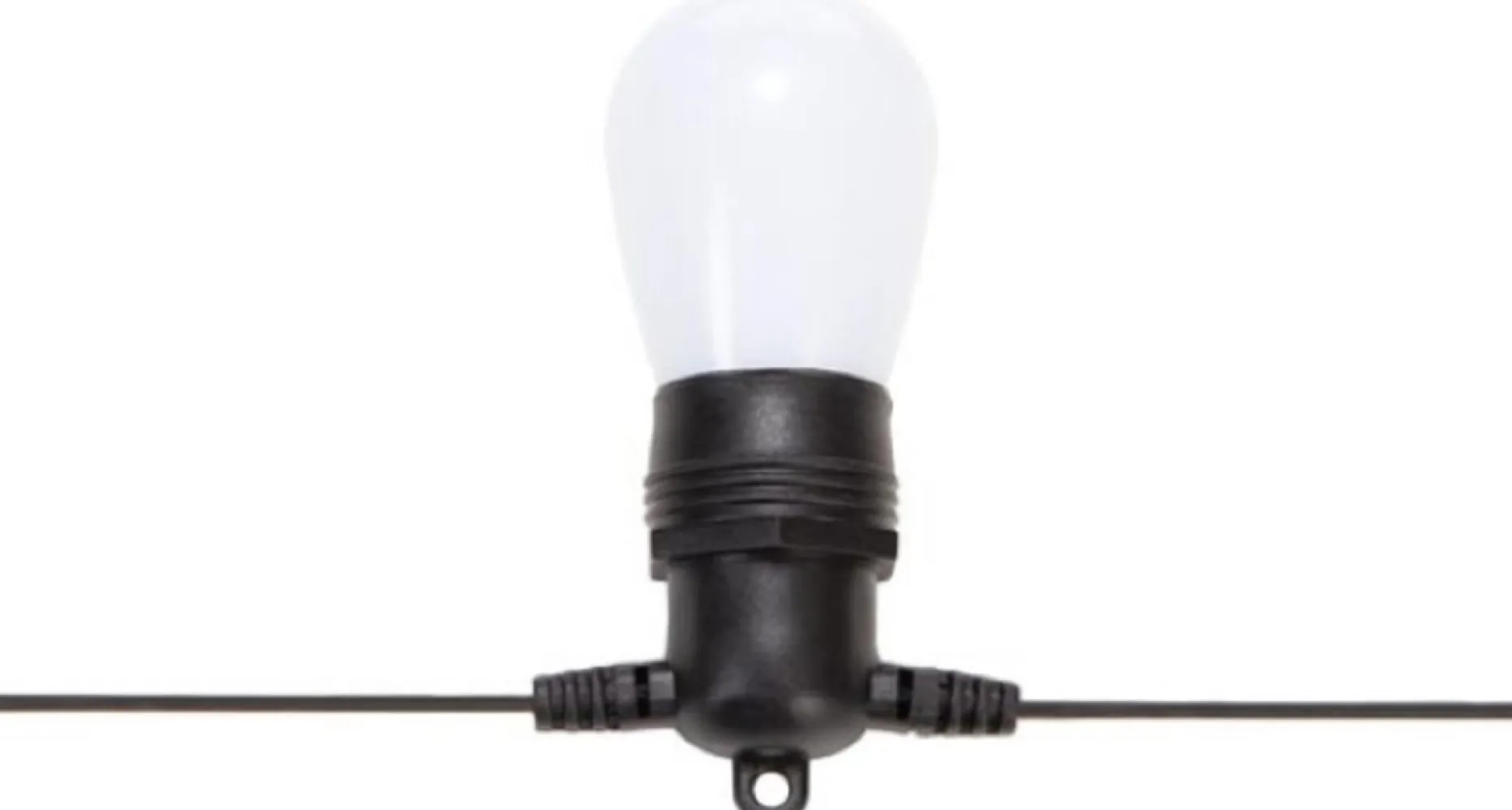 Vellight Lichtslangen^Tuya Led - 15 M - 15 Witte Lampen - Zwarte Draad - Smart
