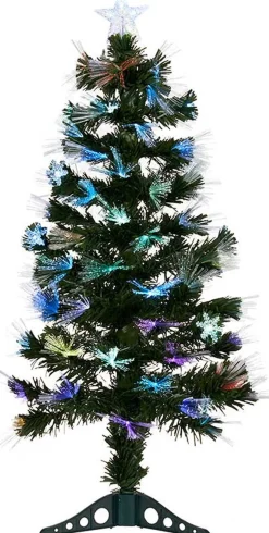 Arte r Kunstkerstbomen^Tweedekans Kunst Kerstboom - Fiber - Met Verlichting - H90 Cm