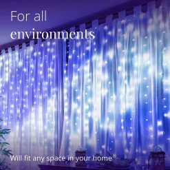 Twinkly Lichtgordijnen^ Curtain – App-Gestuurde Led Gordijn Lichtsnoer Met 210 Rgb + W (16 Miljoen Kleuren + Warm Wit) Led's. 1,5 X 2,1 Meter. Transparante Draad. Binnen En Buiten Slimme Verlichting Decoratie