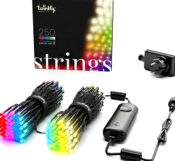Twinkly Kerstlichtsnoeren^ Strings- Lichtsnoer - 20 Meter - Led Verlichting - Gekleurd & Warm Licht - Dimbaar - Binnen & Buiten - Verbind Met Bluetooth Of Wifi - Werkt Met Homekit, Homey, Alexa, Google Home En Razer Chroma