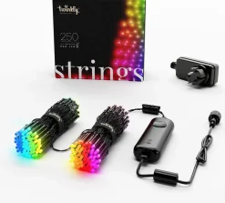 Twinkly Kerstlichtsnoeren^ Strings- Lichtsnoer - 20 Meter - Led Verlichting - 250Led Rgb - Dimbaar - Binnen & Buiten - Verbind Met Bluetooth Of Wifi - Werkt Met Homekit, Homey, Alexa, Google Home En Razer Chroma