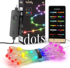 Twinkly Kerstlichtsnoeren^ Twd060Stp-T Party-Lichtketting Binnen Energielabel: G (A - G) Werkt Op Het Lichtnet Aantal Lampen 60 Led Rgb Verlichte Lengte: 3 M