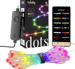 Twinkly Kerstlichtsnoeren^ Twd060Stp-T Party-Lichtketting Binnen Energielabel: G (A - G) Werkt Op Het Lichtnet Aantal Lampen 60 Led Rgb Verlichte Lengte: 3 M
