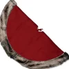 Unique Living Kerstboomstandaarden^ - Cosy Christmas Treeskirt 90Cm O Red - Kerstboomkleed