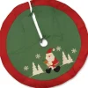Unique Living Kerstboomstandaarden^ - Jolly Christmas Treeskirt Groen Santa -Diameter 90 - Kerstboomkleed
