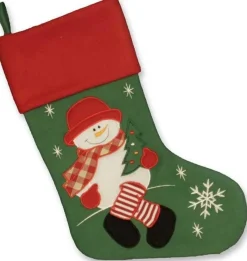 Unique Living | Jolly Christmas Stocking Groen Snowman Fashion
