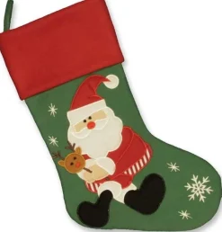 Unique Living | Jolly Christmas Stocking Groen Santa Store
