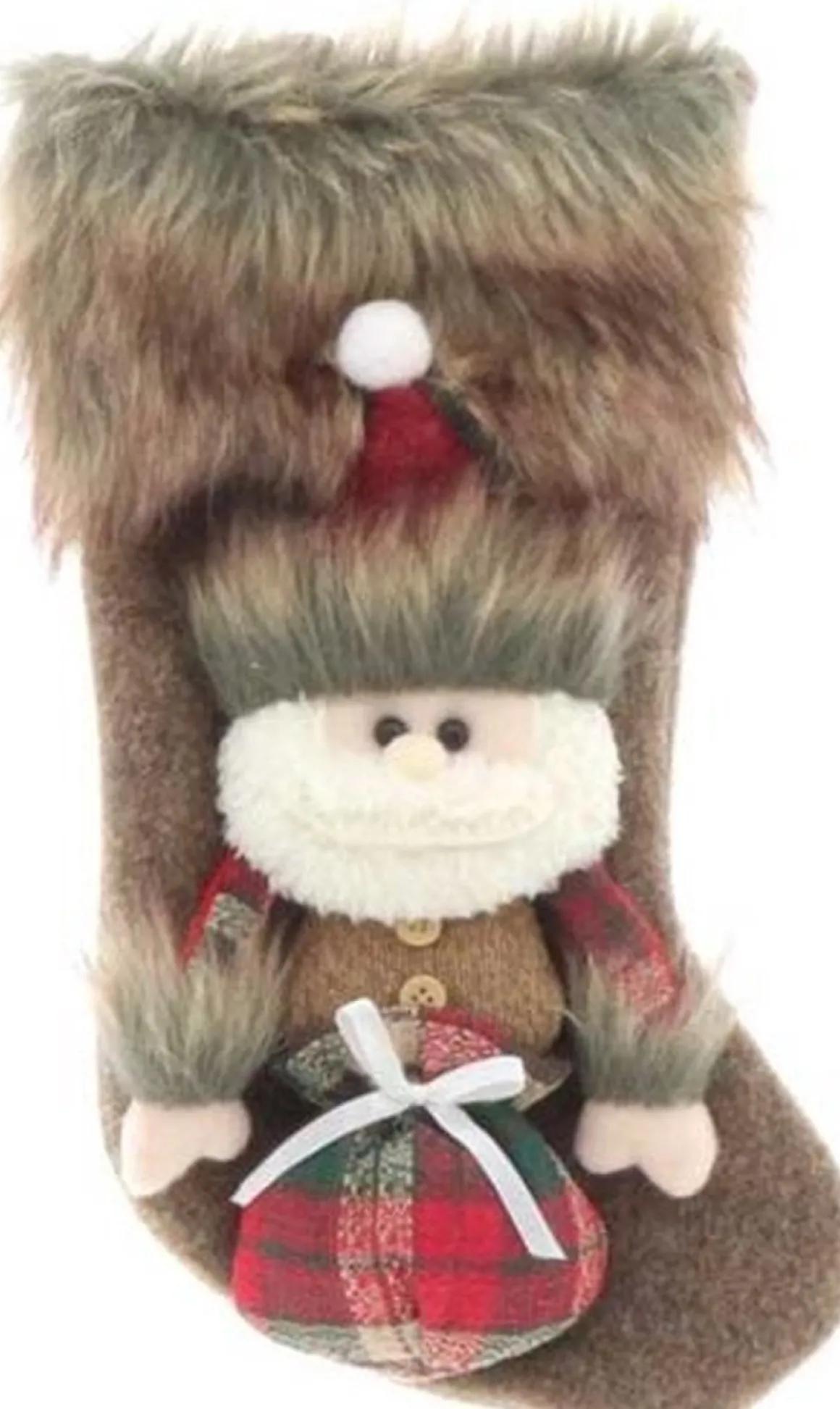 Unique Living | Stocking Vidar 17X34Cm Brown Santa Cheap