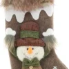 Unique Living | Stocking Vidar 17X34Cm Brown Snowman Cheap