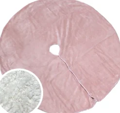 Unique Living Kerstboomstandaarden^ - Treeskirt Coby 110Cm O Old Pink - Kerstboomkleed