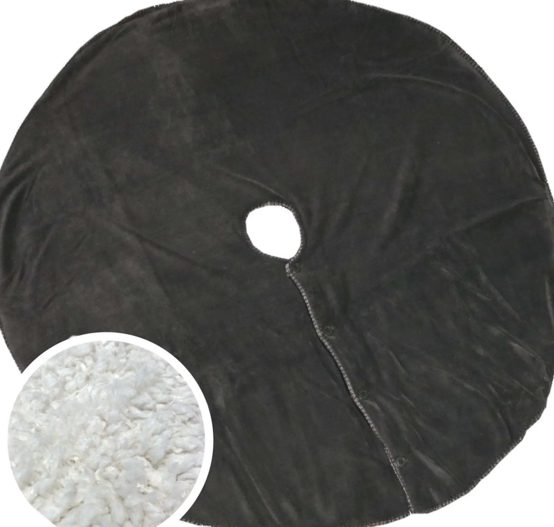 Unique Living Kerstboomstandaarden^ - Treeskirt Coby 110Cm O Dark Grey - Kerstboomkleed