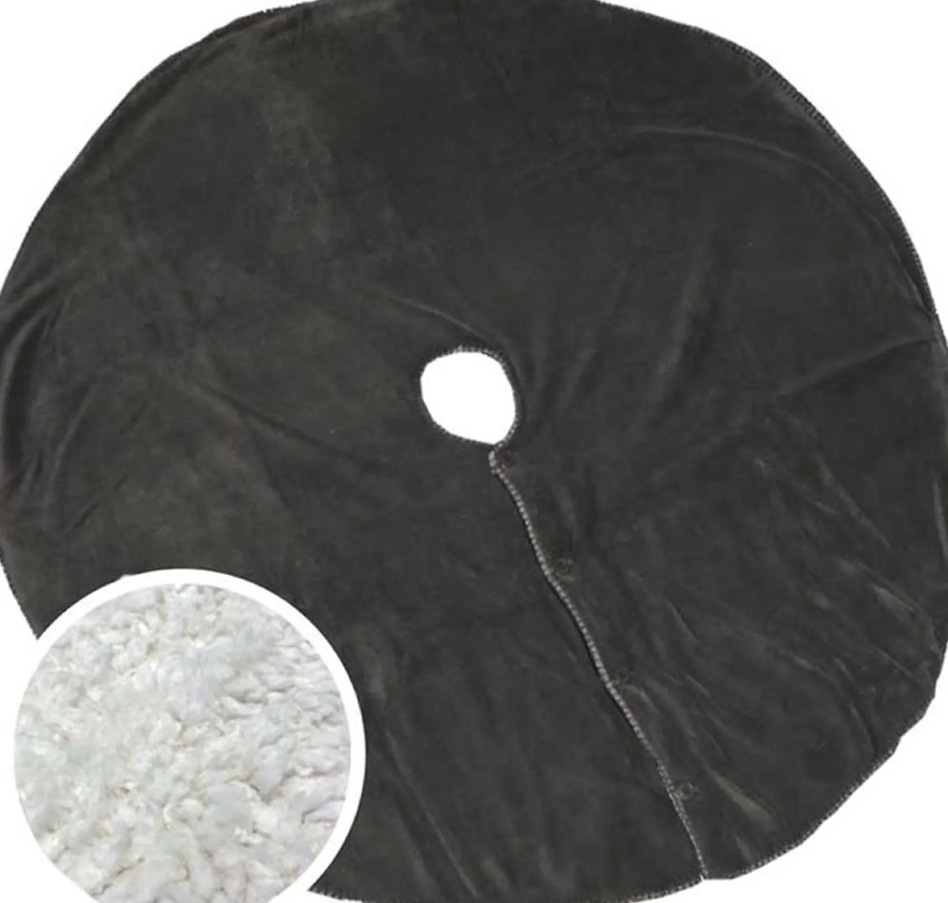 Unique Living Kerstboomstandaarden^ - Treeskirt Coby 110Cm O Dark Grey - Kerstboomkleed
