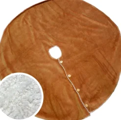 Unique Living Kerstboomstandaarden^ - Treeskirt Coby 110Cm O Hazel Brown - Kerstboomkleed