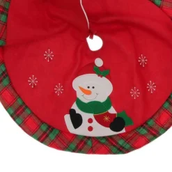 Unique Living Kerstboomstandaarden^ - Treeskirt Daley 90X90Cm Snowman - Kerstboomkleed