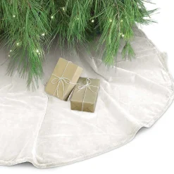 Unique Living Kerstboomstandaarden^ - Treeskirt Kelsey 120Ocm Off White - Kerstboomkleed