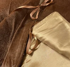 Unique Living Kerstboomstandaarden^ - Treeskirt Navi 120Ocm Leather Brown - Kerstboomkleed