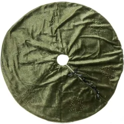 Unique Living Kerstboomstandaarden^ - Treeskirt Navi 120Ocm Dark Green - Kerstboomkleed
