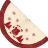 Unique Living Kerstboomstandaarden^ - Treeskirt Riga D90 Cm Snowman - Kerstboomkleed