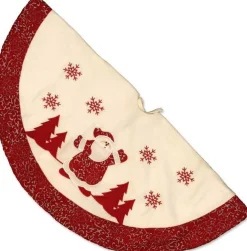 Unique Living Kerstboomstandaarden^ - Treeskirt Riga D90 Cm Santa - Kerstboomkleed