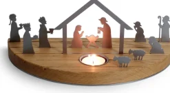 Unoferrum -Silhouette-Kerstgroep-Medium-Edelstaal New