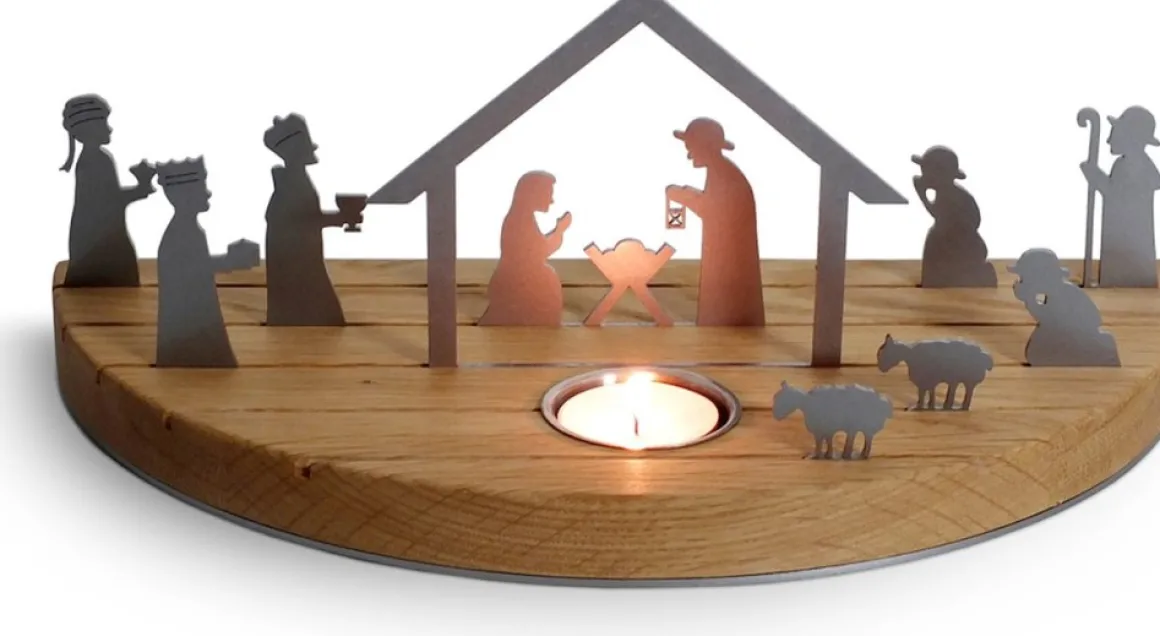 Unoferrum -Silhouette-Kerstgroep-Medium-Edelstaal New