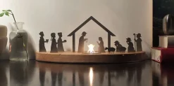 Unoferrum -Silhouette-Kerstgroep-Medium-Edelstaal New